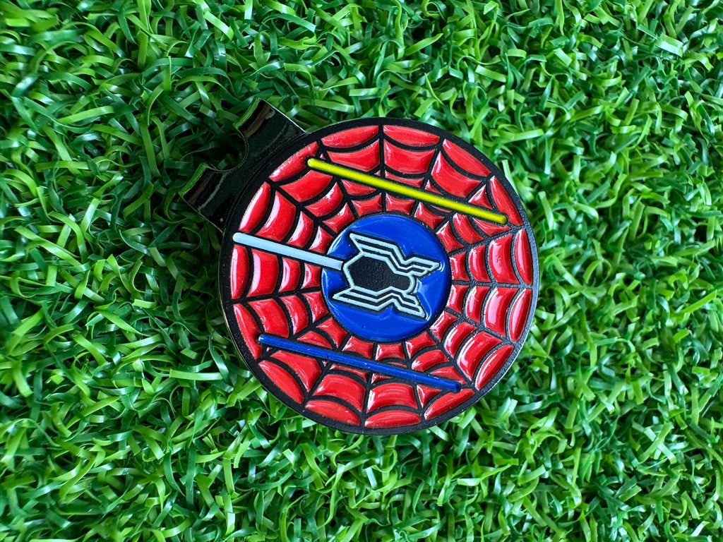 Spider style golf Ball Marker with Hat Clip