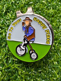 Funny golf ball marker with magnetic hat clip, 2 options