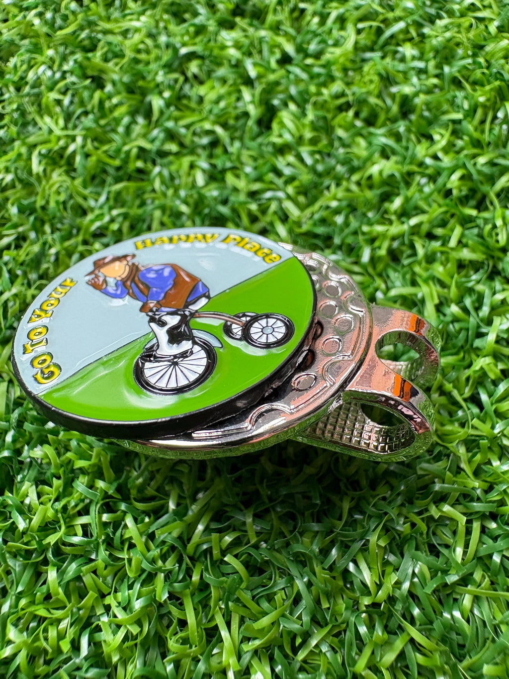 Funny golf ball marker with magnetic hat clip, 2 options
