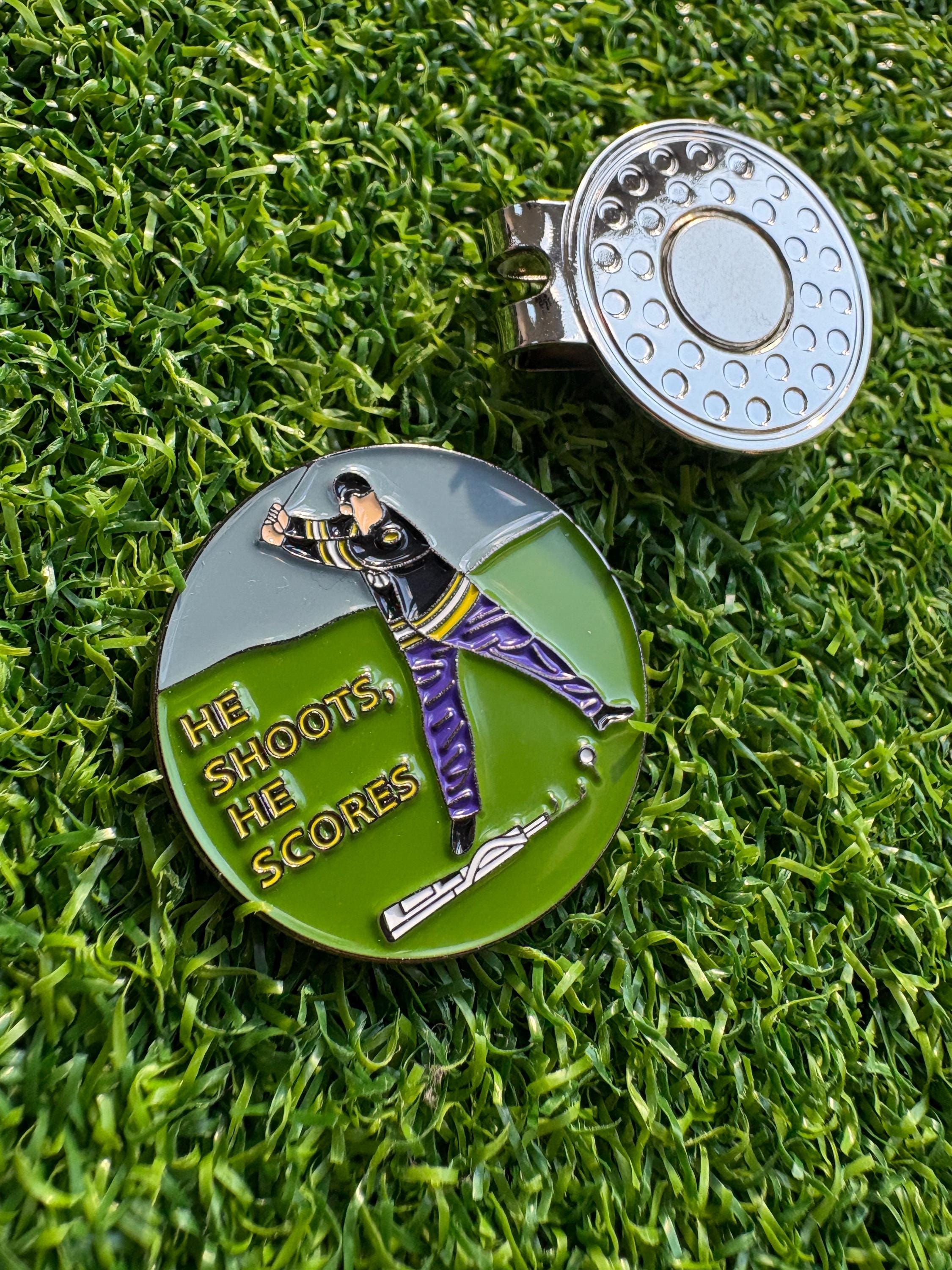 Funny golf ball marker with magnetic hat clip