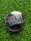 Funny golf ball marker with magnetic hat clip
