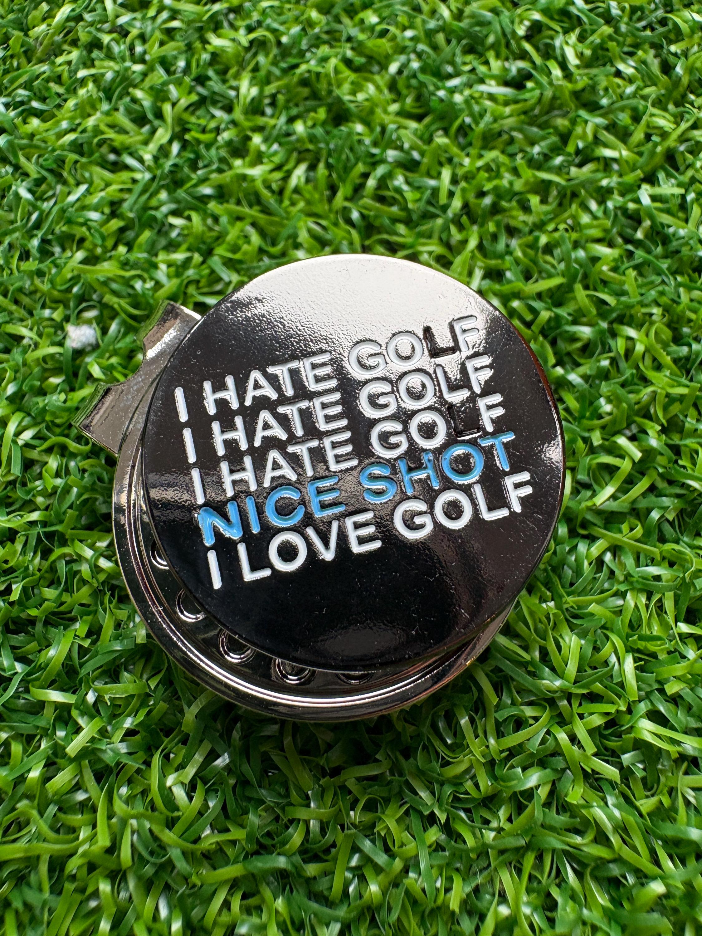 Funny golf ball marker with magnetic hat clip