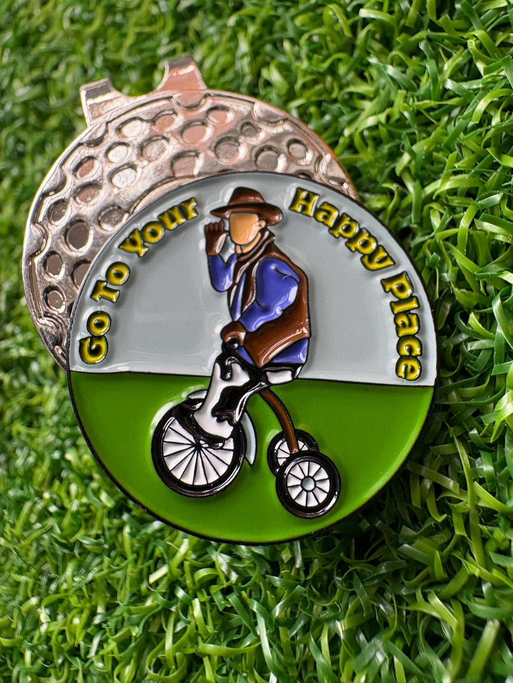 Funny golf ball marker with magnetic hat clip, 2 options