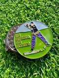 Funny golf ball marker with magnetic hat clip
