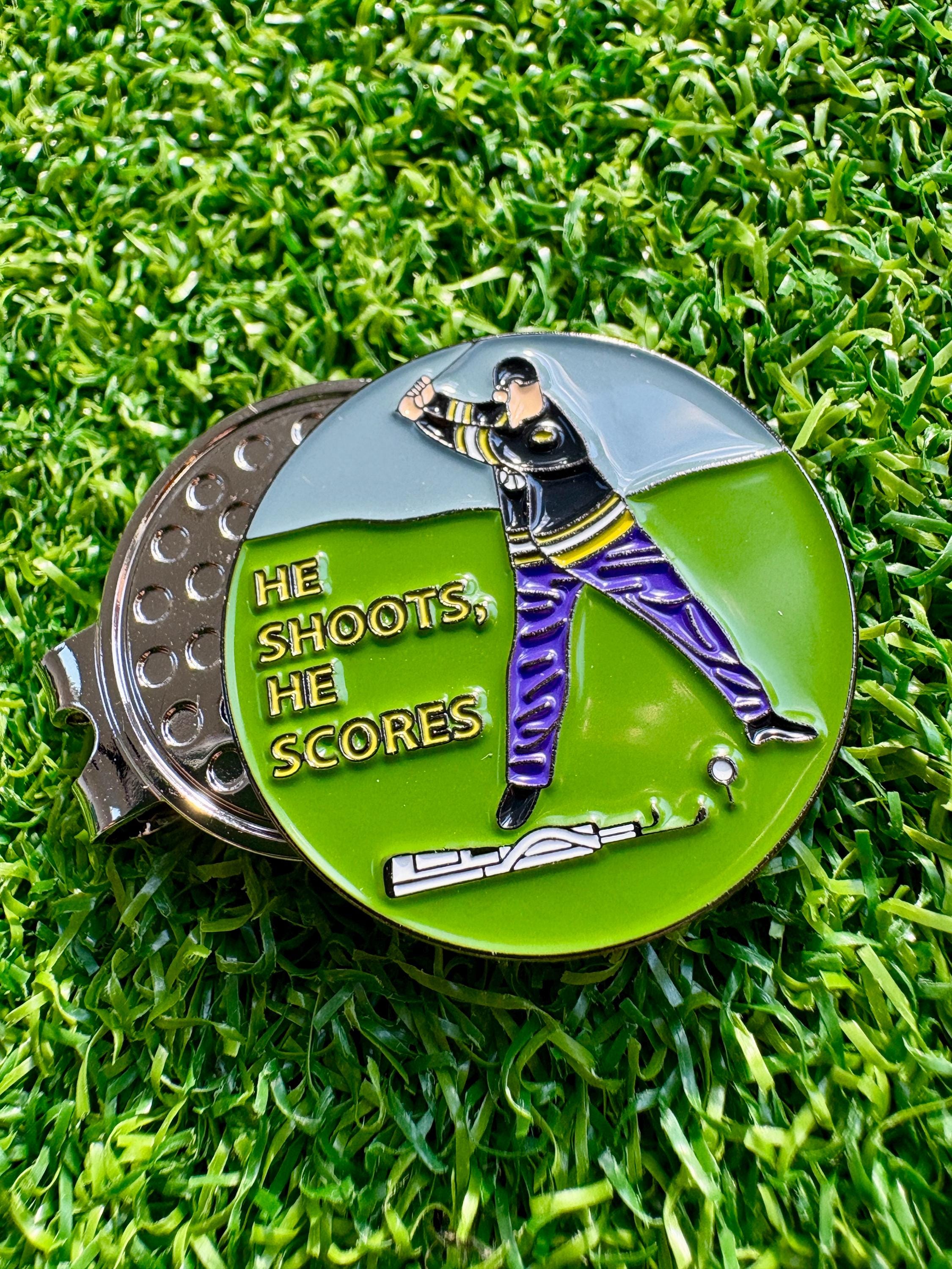 Funny golf ball marker with magnetic hat clip