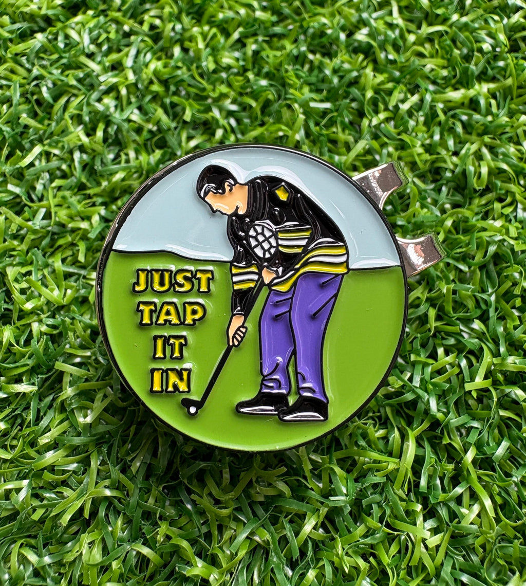 Funny golf ball marker with magnetic hat clip, 2 options